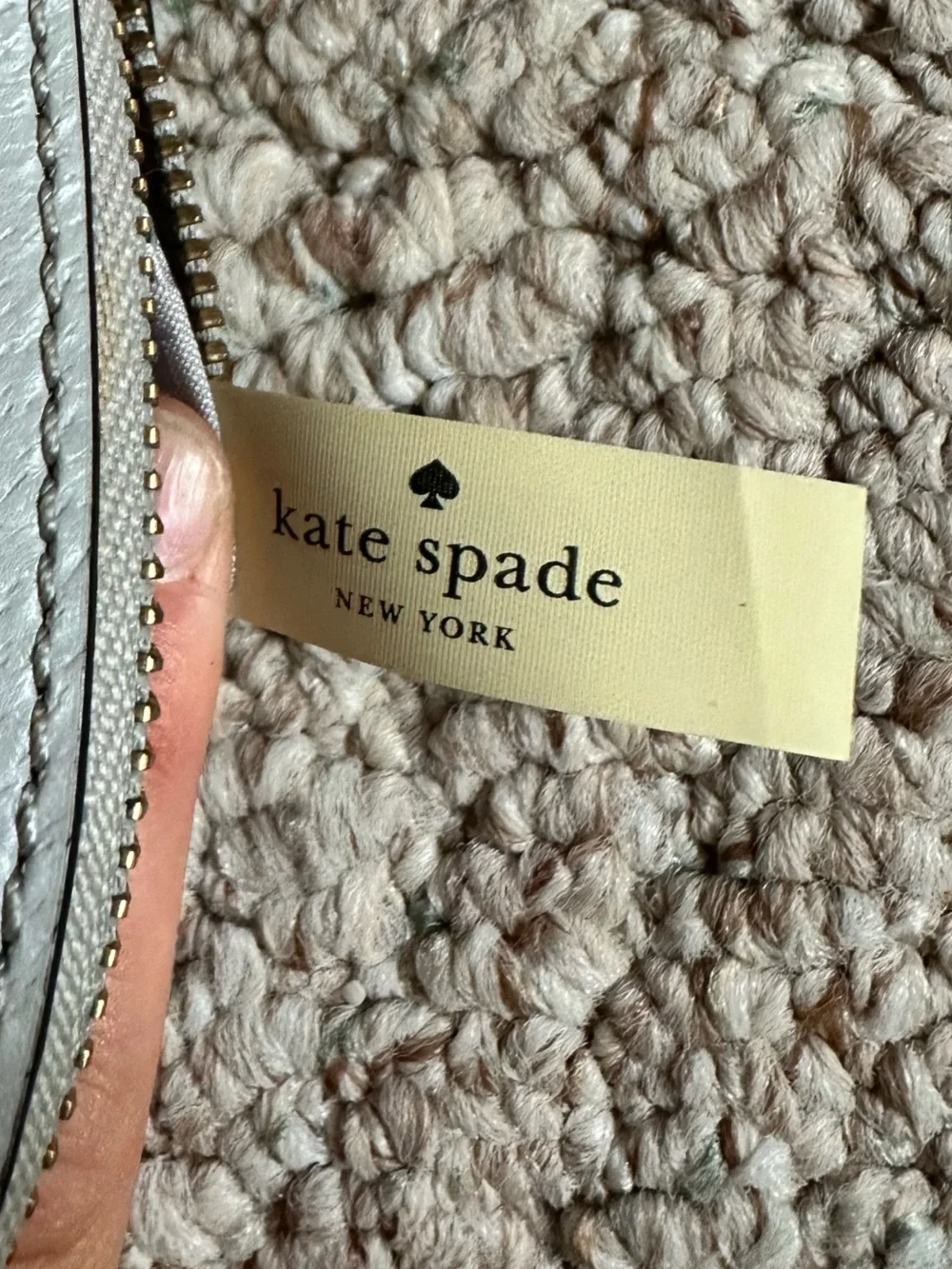 Kate Spade Grove Street Carli Gray Dome Leather Satchel with Crossbody Strap